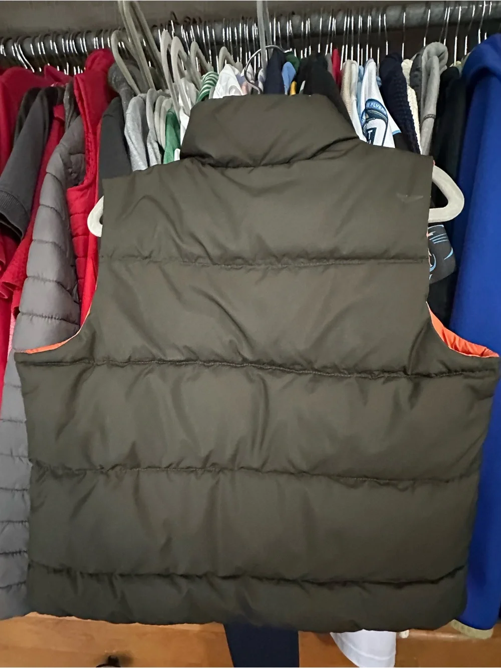 Polo by Ralph Lauren Olive Green or Orange Reversable Puffer Vest